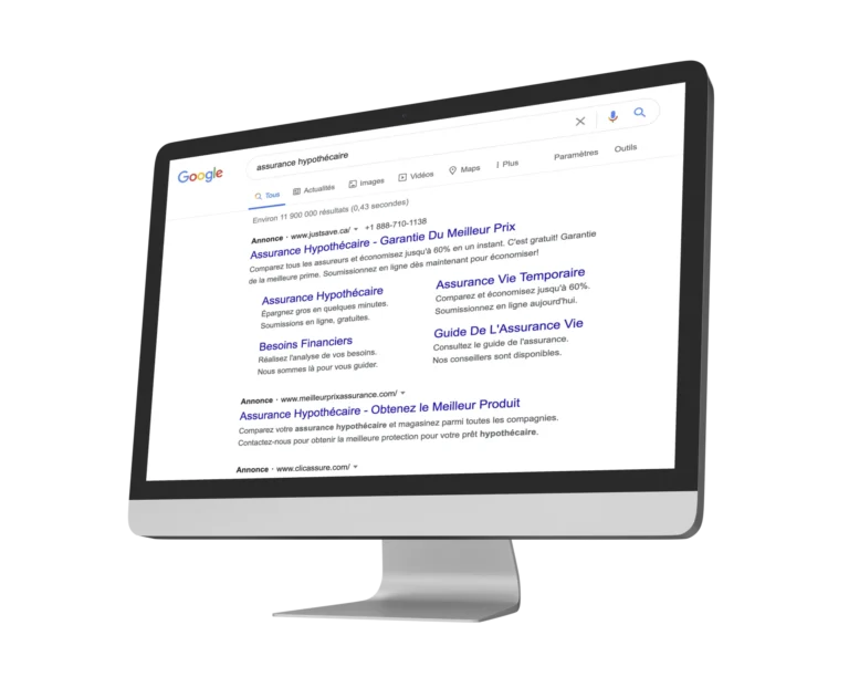 Campagne Google Ads présenté pour améliorer visibilité et ventes sur ordinateur