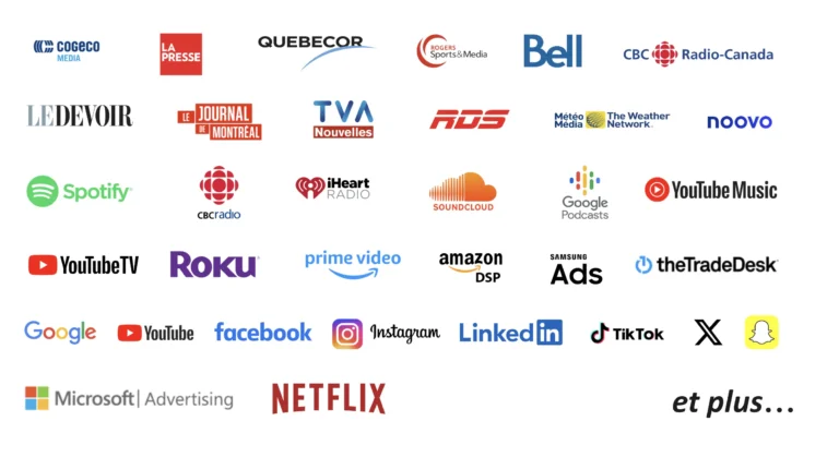 Publicité programmatique multi-plateformes sur Spotify, Netflix, YouTube et médias québécois